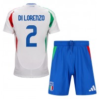 Taliansko Giovanni Di Lorenzo #2 Vonkajší Detský futbalový dres ME 2024 Krátky Rukáv (+ trenírky)